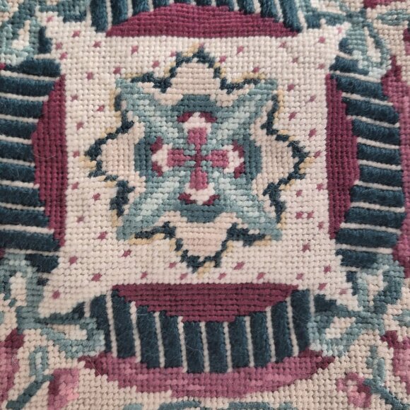 Needlepoint  finished canvas-12 inch x 12 inches Vintage - Picture 1 of 4